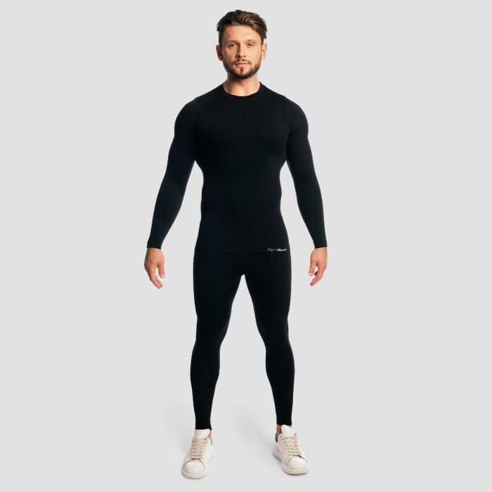 Majica dugih rukava Fuse Black - GymBeam XXL