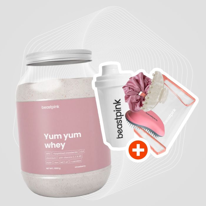 Protein Yum Yum Whey - BeastPink 1000 g - vanila - sladoled