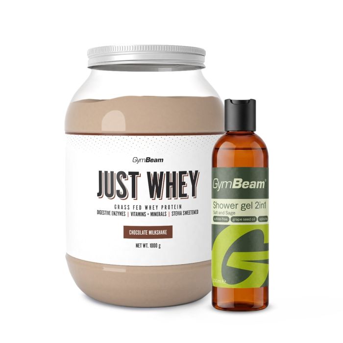 Just Whey protein surutke od mleka krava sa pašnjaka – GymBeam 1000 g - bela čokolada - kokos - 00
