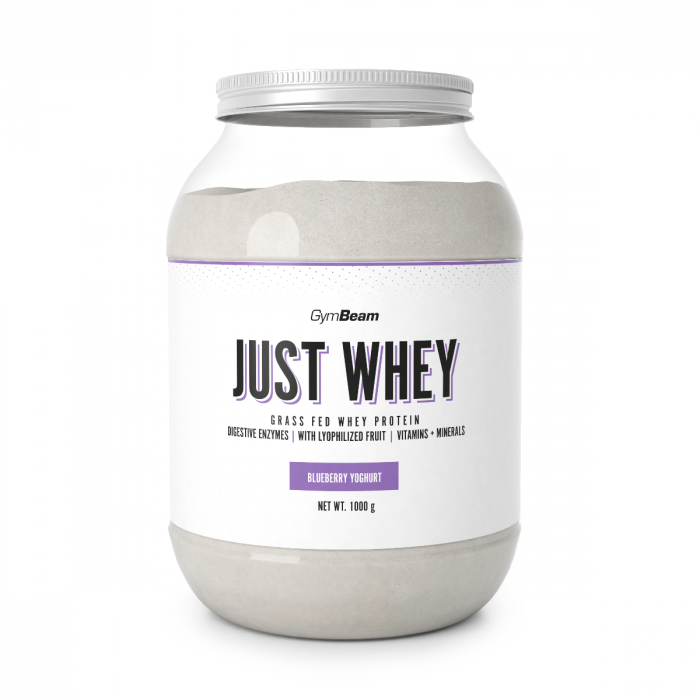 Just Whey protein surutke od mleka krava sa pašnjaka – GymBeam 1000 g - borovnica jogurt - 00