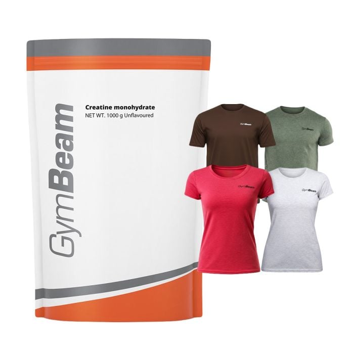 100% Kreatin Monohidrat - GymBeam 500 g - bez ukusa - 01