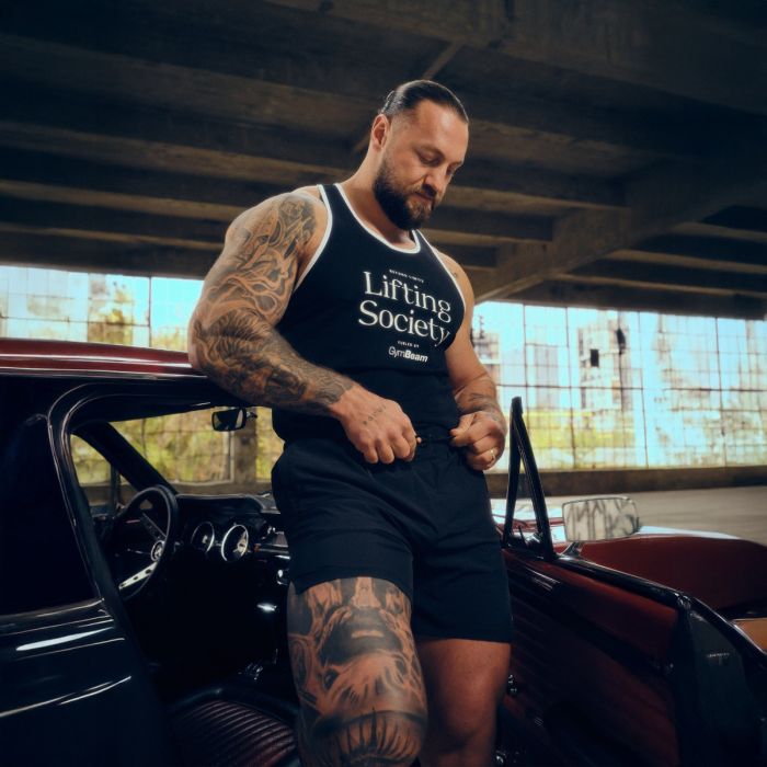 Muška majica bez rukava Lifting Society Black - GymBeam S