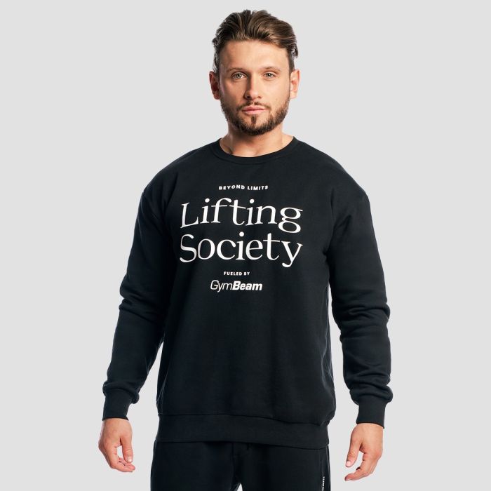 Muški duks Lifting Society Black - GymBeam XXL