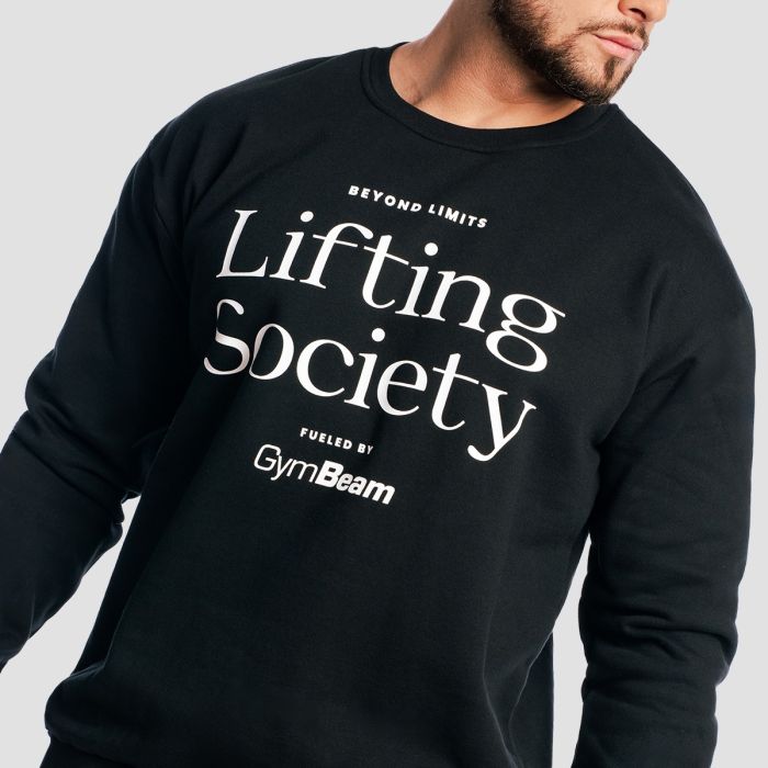 Muški duks Lifting Society Black - GymBeam XXL