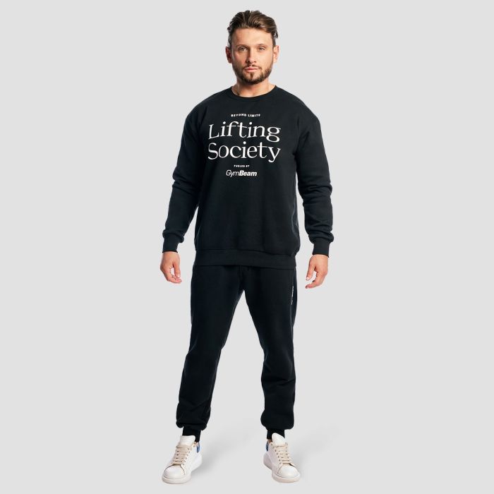 Muški duks Lifting Society Black - GymBeam XXL