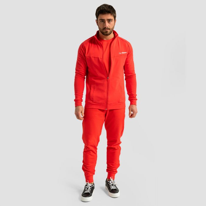 Muška dukserica Zip Up Limitless Hot Red - GymBeam XXXL
