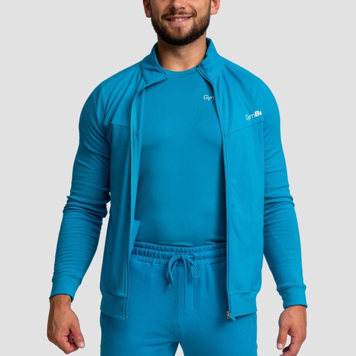 Muška dukserica Zip Up Limitless Aquamarine - GymBeam XXXL