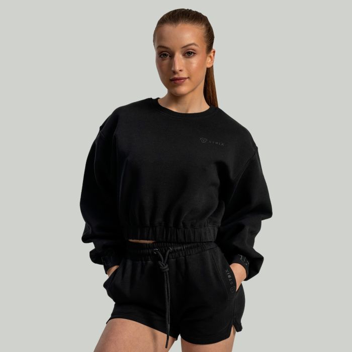 Ženska cropped dukserica Lunar Black - STRIX XL