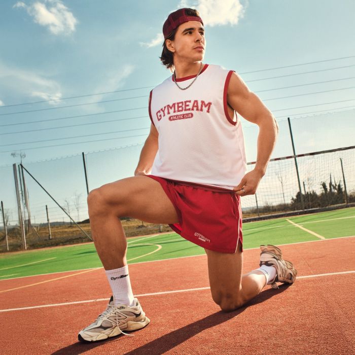 Men‘s Varsity Tank Top White - GymBeam XXXL