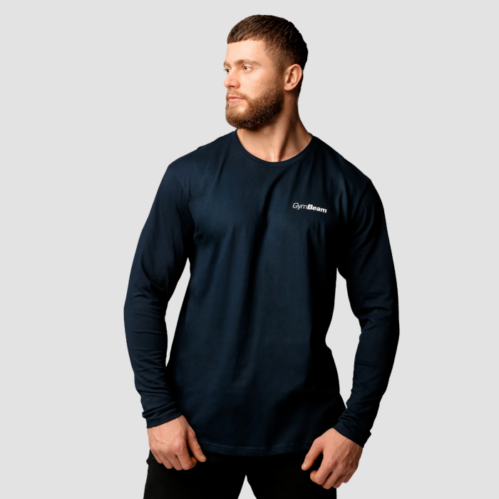 Muška majica dugih rukava Basic Navy - GymBeam XXXL