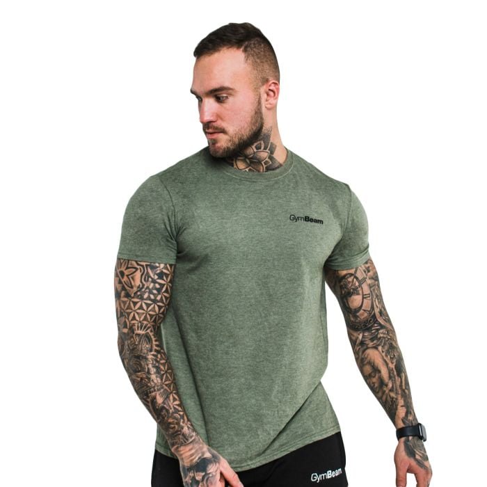 Majica Basic Heather Military - GymBeam L