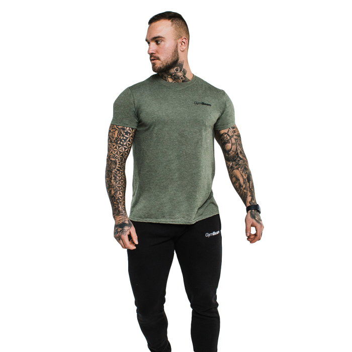Majica Basic Heather Military - GymBeam L