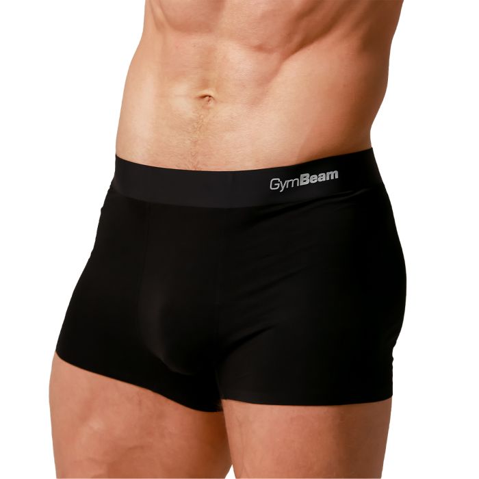 Muške bokserice Soft 2Pack Black - GymBeam L