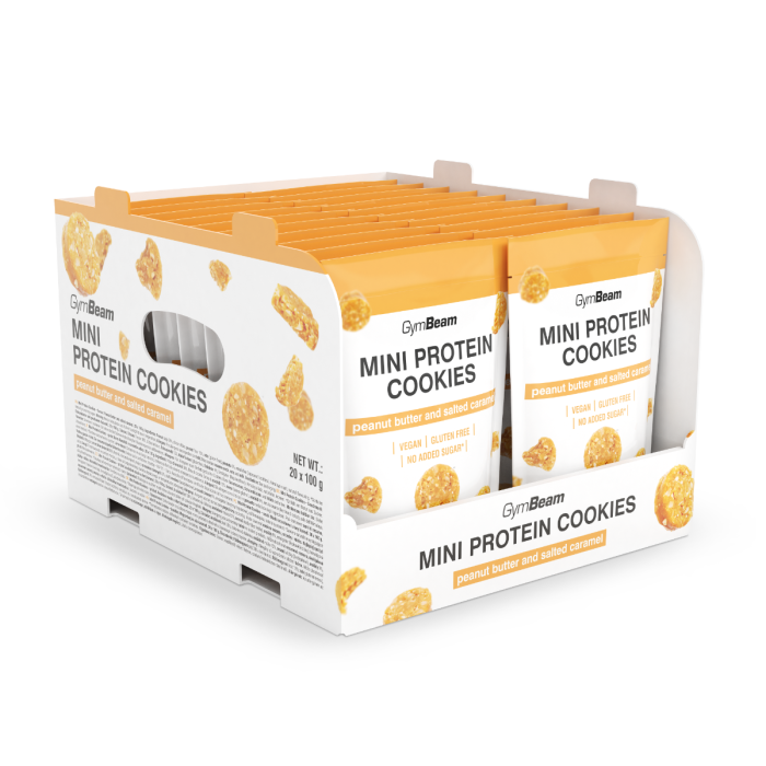 Mini Protein Cookies - GymBeam 100 g - puter od kikirikija - čokolada