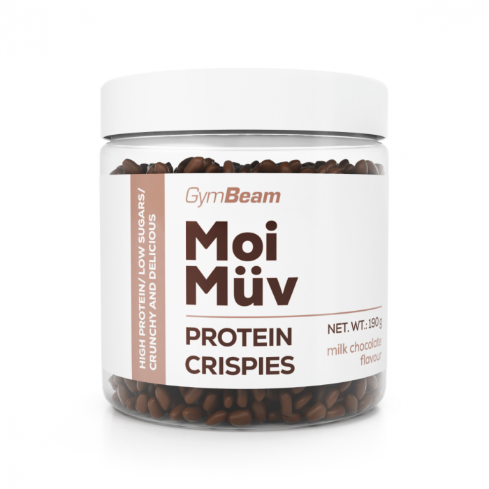 MoiMüv Protein Crispies - GymBeam. 190 g - mlečna čokolada