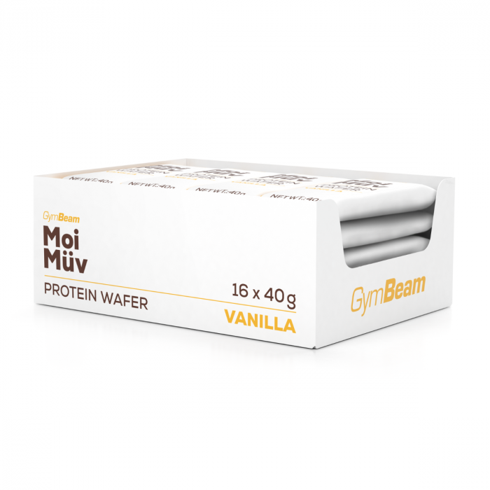 MoiMüv Protein Wafer - GymBeam 40 g - vanila