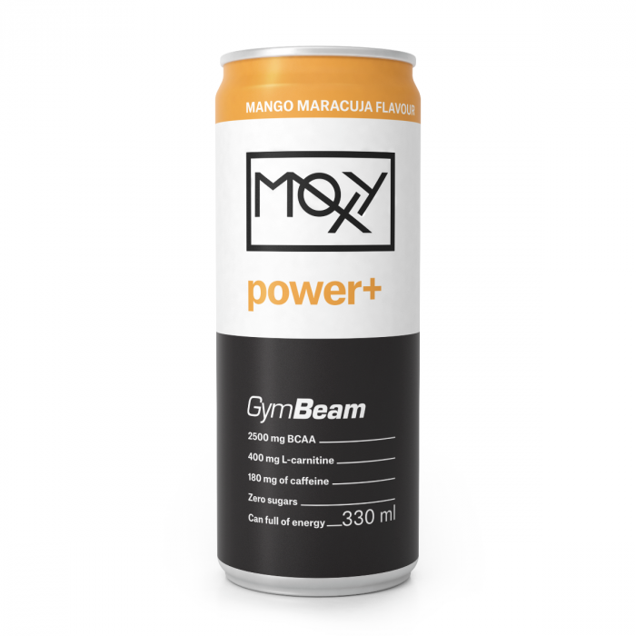 MOXY Power+ Energy Drink 330 ml - GymBeam mango - marakuja - 330 ml