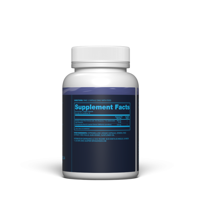 Ashwagandha & Rhodiola - Blueprint by Bryan Johnson 30 καψ.