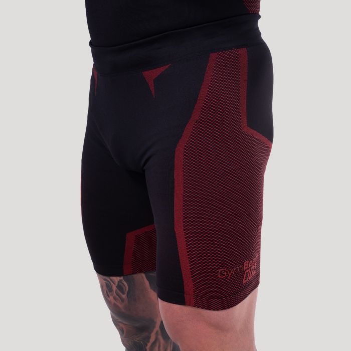 OG1 Seamless Shorts Black/Red - GymBeam XXL
