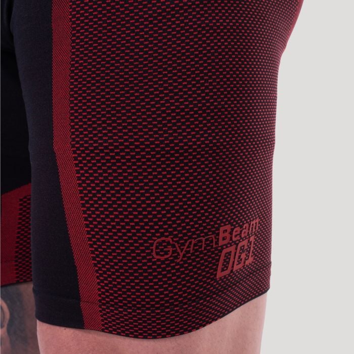 OG1 Seamless Shorts Black/Red - GymBeam XXL