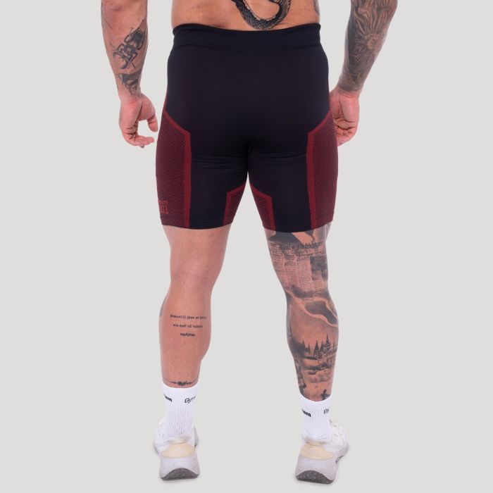 OG1 Seamless Shorts Black/Red - GymBeam XXL