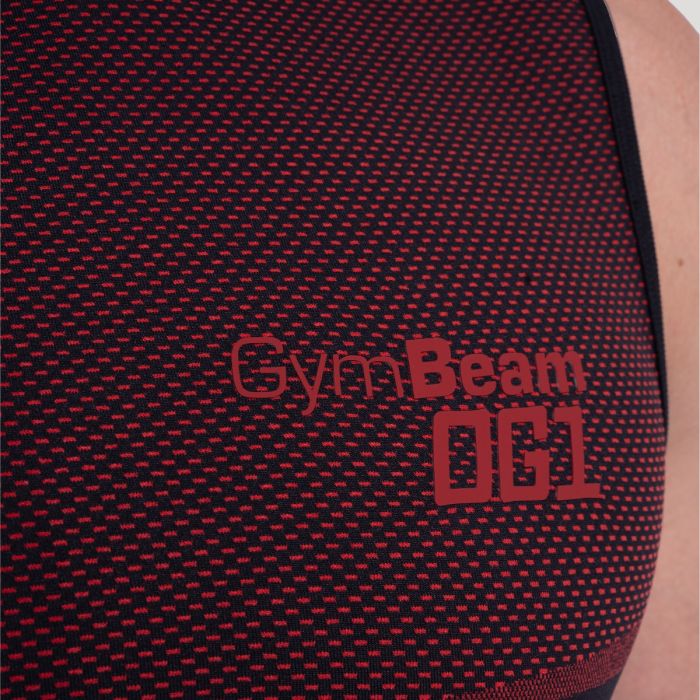 OG1 Seamless Tanktop Black/Red - GymBeam XXL