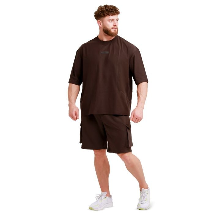 Muška oversized majica Unstoppable Brown - GymBeam XL
