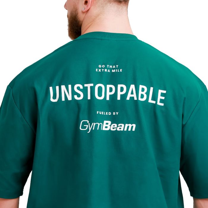 Muška oversized majica Unstoppable Green - GymBeam L