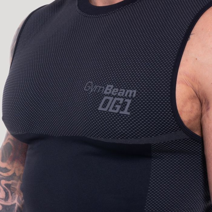 OG1 Seamless Tanktop Black/Grey - GymBeam XXL