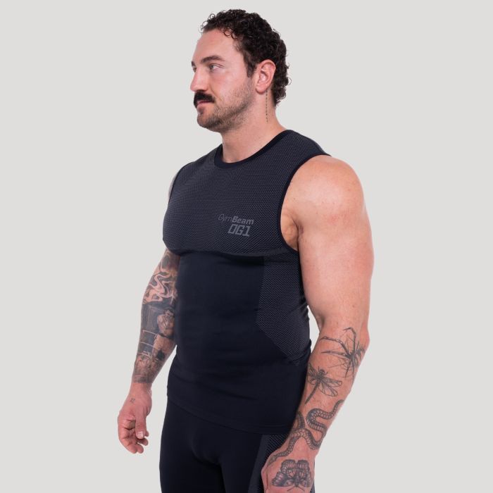 OG1 Seamless Tanktop Black/Grey - GymBeam XXL