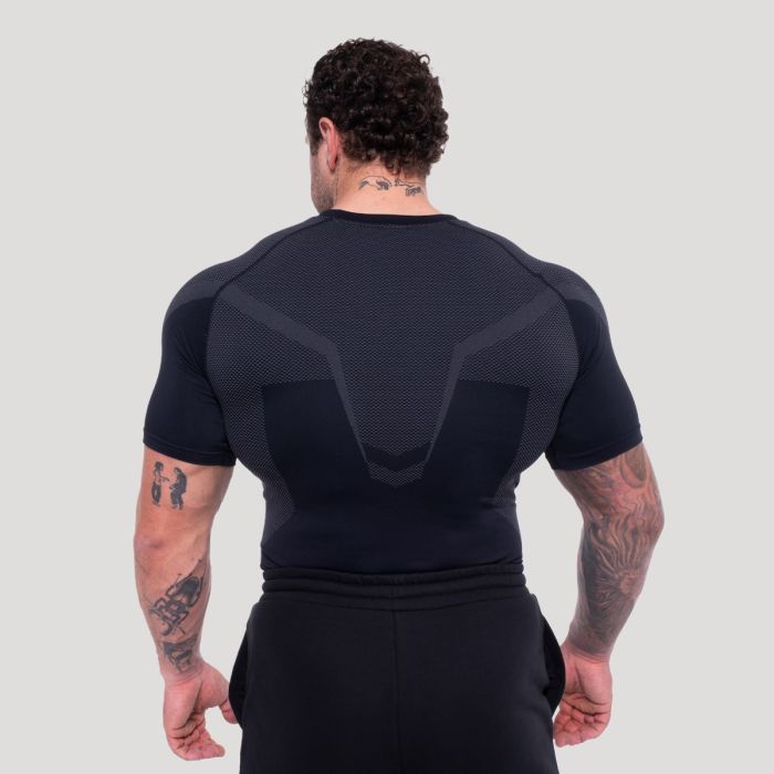 OG1 Seamless T-shirt Black/Grey - GymBeam XL