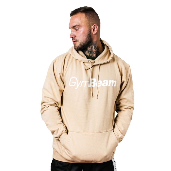 Duks PRO Hoodie Sand - GymBeam M - krem
