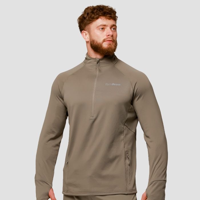 Majica za trčanje Pulse 1/2 Zip Vetiver - GymBeam XL