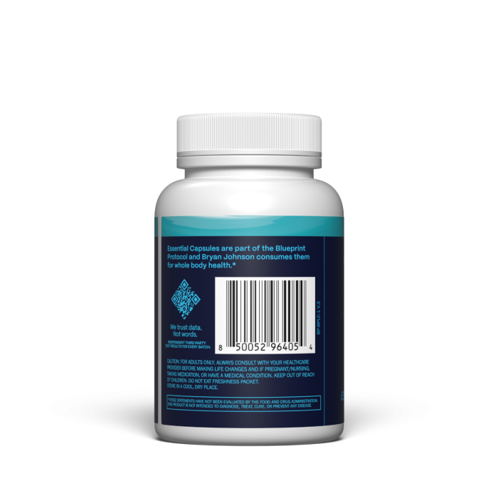 Essential Capsules - Blueprint by Bryan Johnson 60 καψ.
