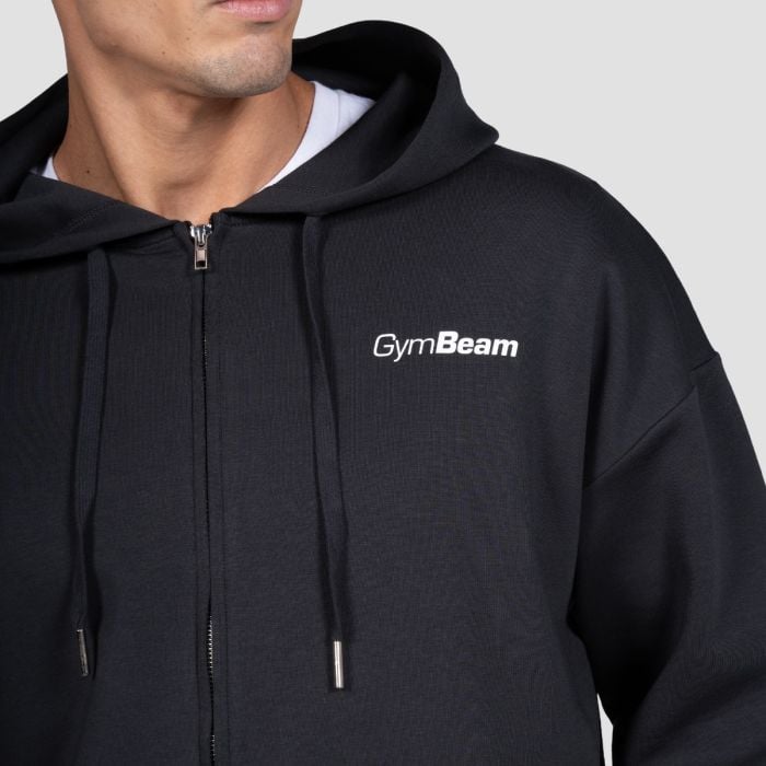 Muški duks Relay Zip Black - GymBeam XXL
