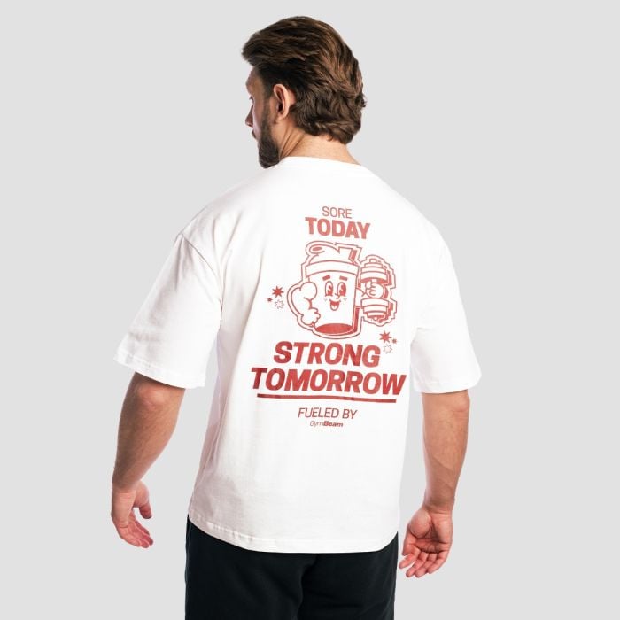 Muška majica Boxy Shaker White - GymBeam XL