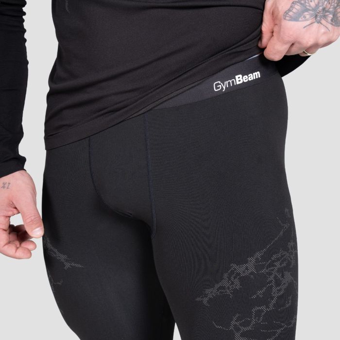 Muške helanke Static Seamless Black - GymBeam XXL