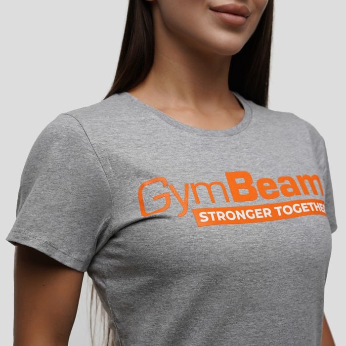 Ženska majica Stronger Together Grey - GymBeam XS