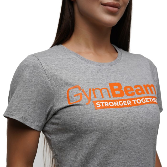 Ženska majica Stronger Together Grey - GymBeam XS