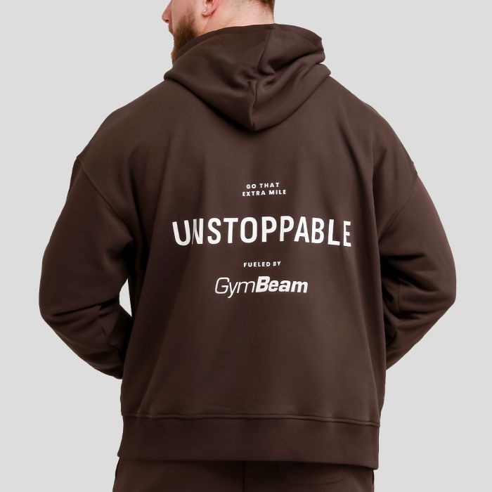 Muški duks Unstoppable Brown - GymBeam XXL