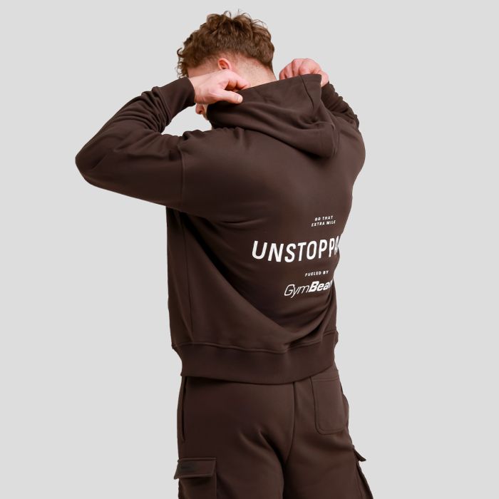 Muški duks Unstoppable Brown - GymBeam XXL
