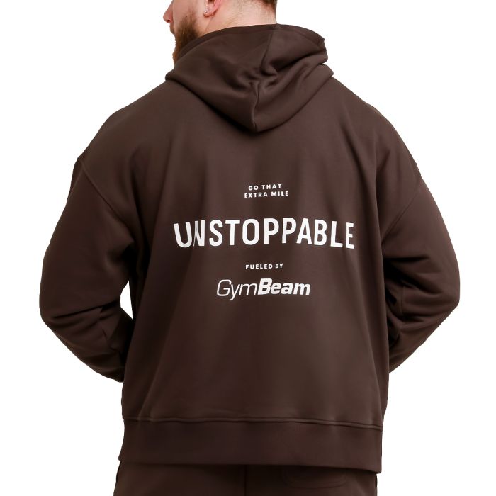 Muški duks Unstoppable Brown - GymBeam XXL
