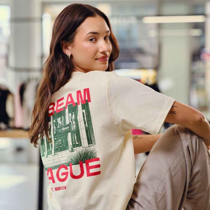 Majica Prague Cream - GymBeam XXL