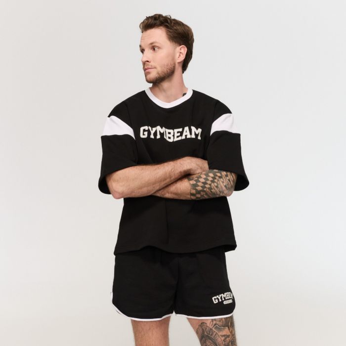 Varsity Sweatshorts Black - GymBeam XL