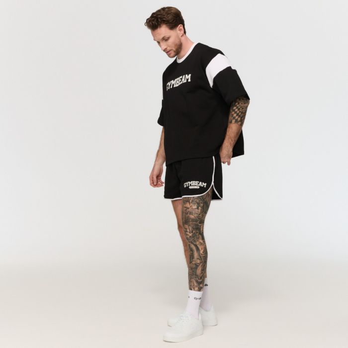 Varsity Sweatshorts Black - GymBeam XL