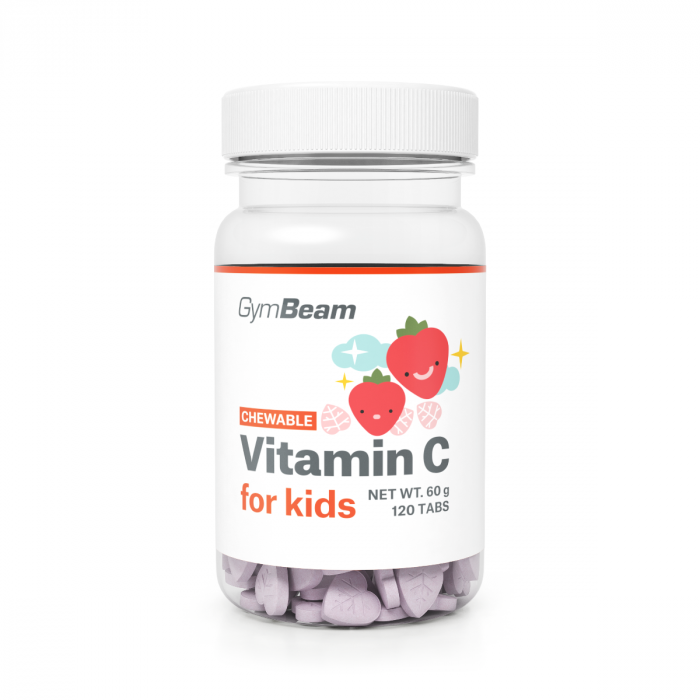 Vitamin C pastile za decu - GymBeam 120 tab - jagoda
