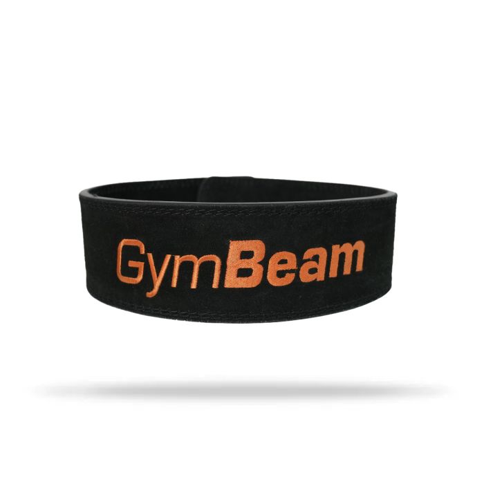 Kaiš za dizanje tegova LEVER Black/Orange - GymBeam XXL