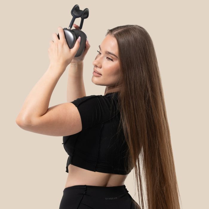 Dámské tričko Cropped Cosmo Black - GymBeam S