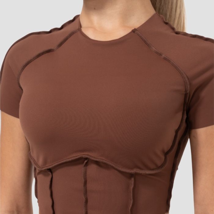 Dámské tričko Cropped Cosmo Brown - GymBeam M
