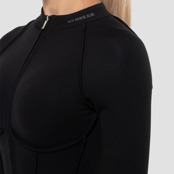 Dámský overal Zip-Up Cosmo Black- GymBeam L